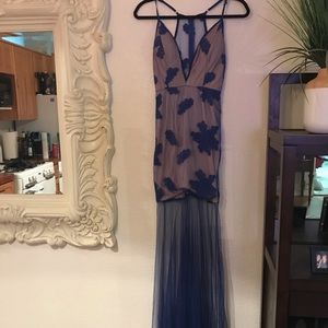 STUNNING floor length blue gown